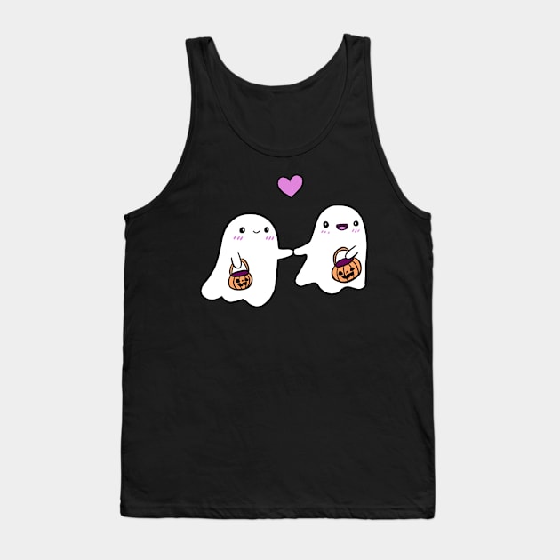 Cute halloween ghost couple in love Tank Top by Yarafantasyart